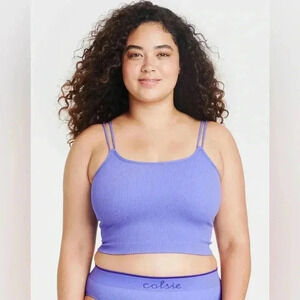 Colsie Women’s Purple Ribbed Seamlesss Brami Size 1X